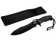 12 Full Tang Black Blade Combat Ready Hunting Knife With Sheath