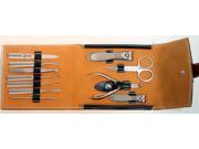 Bdeals 11 PC High Quality Black Brown Purse Button Stylish Bag Kit Manicure Set