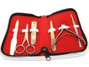 Bdeals 6pc Manicure Set with Pouch Stainless Steel White Case