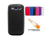 Hyperion Samsung Galaxy S III Extended Battery HoneyComb TPU Case Black
