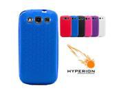 Hyperion Samsung Galaxy S III Extended Battery HoneyComb TPU Case Blue