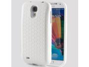 Hyperion Samsung Galaxy S4 Extended Battery HoneyComb Matte TPU Case Cover WHITE