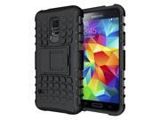 Hyperion Explorer 2 piece Premium Hybrid Protective Case Cover for Samsung Galaxy S5 MINI SM G800 Cell Phone BLACK