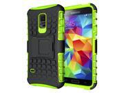 Hyperion Explorer 2 piece Premium Hybrid Protective Case Cover for Samsung Galaxy S5 MINI SM G800 Cell Phone GREEN
