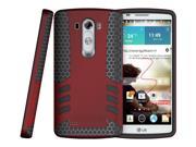 Hyperion Titan 2 piece Premium Hybrid Protective Case Cover for LG Optimus G3 Cell Phone RED