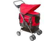 Red Pet Stroller Carrier and Car Seat All in One