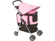 Pink Pet Stroller Carrier and Car Seat All in One