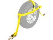 Auto Hauler Wheel Bonnet Cam Adjustable Tie Down Strap for 16 D or Larger Tires Single