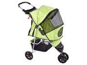 Green Pampered Pet Jogging Stroller for Small Dogs and Cats
