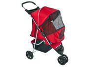 Red Pampered Pet Jogging Stroller for Small Dogs and Cats