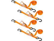120 Orange Motorcycle ATV Ratchet Tie down strap set