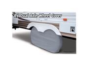 Classic Accessories 80 110 042801 00 OverDrive RV Dual Axle Wheel Cover White Large