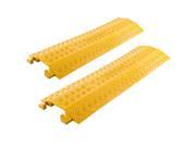 2 Pack Bundle of High Traffic Pedestrian Light Equipment Drop Over Cable Cover Ramps