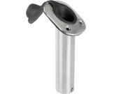 Stainless 30 degree Angled Fishing Boat Rod Holder with Rubber Cap