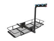 3 Bicycle 60 Folding Cargo Carrier Basket Rack Combo for 2 Hitches