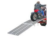 Black Widow 10ft. Arched 3 Ramp Aluminum Motorcycle Loading System with ramps and straps MF 12038