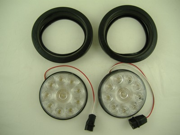2 4 Round Clear White 10 LED Reverse Back Up Utility Light Kits