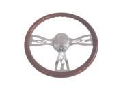 Freightliner 1989 July 2006 Semi Truck 18 Chrome Flame Design Steering Wheel