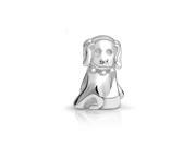 Bling Jewelry 925 Sterling Silver Puppy Dog Animal Bead Pandora Charm Compatible
