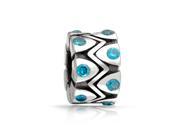 Bling Jewelry 925 Sterling Silver Simulated Blue Topaz CZ Bead Fits Pandora