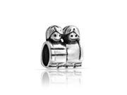 Bling Jewelry 925 Silver Fits Pandora Brother and Sister Mom Bead Charm