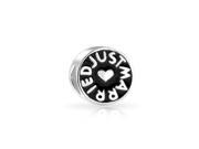 Bling Jewelry 925 Sterling Silver Round Just Married Heart Bead Fits Pandora
