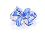 Bling Jewelry Simulated Blue Topaz Glass Lampwork Bead Bundle 925 Silver Fits Pandora
