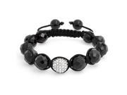 Bling Jewelry Bracelet Fits Shamballa Crystal Bead Faceted Black Onyx