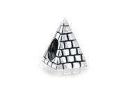 Bling Jewelry 925 Sterling Silver Egyptian Pyramid Bead Charm Pandora Compatible