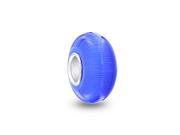 Bling Jewelry Sterling Silver Royal Blue Murano Opaque Glass Bead Fits Pandora