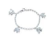Bling Jewelry Patriotic Sterling Silver Elephant Charms Bracelet