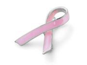 Bling Jewelry Breast Cancer Awareness Pink Enamel Ribbon Pin Silver Plated