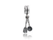 Bling Jewelry Spoon and Fork Dangle Charm Bead Fits Pandora 925 Silver