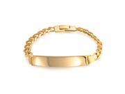 Bling Jewelry Unisex Gold Filled Curb Chain ID Bracelet 180 Gauge 8in
