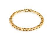 Bling Jewelry Gold Filled Unisex Cuban Curb Chain Bracelet 180 Gauge 8in