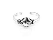 Bling Jewelry Nautical Clam Shell Midi Ring Sterling Silver Seashell Toe Rings