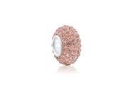 Bling Jewelry Sterling Silver Champagne Peach Crystal Bead Pandora Compatible