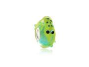 Bling Jewelry Green Lizard Gecko Murano Glass Bead Sterling Silver Fits Pandora