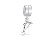 Bling Jewelry Sterling Silver Nautical Dolphin Dangle Charm Bead Fits Pandora
