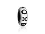 Bling Jewelry 925 Silver Rubber XOXO Hugs Kisses Stopper Bead Fits Pandora