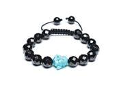 Bling Jewelry Reconstituted Turquoise Buddha Shamballa Inspired Beads Bracelet