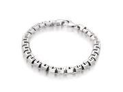 Bling Jewelry Mens Square Link Chain Bracelet 925 Sterling Silver