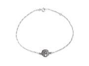 Bling Jewelry Nautical 925 Silver Antique Sand Dollar Anklet Ankle Bracelet 10in