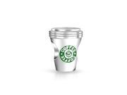 Bling Jewelry .925 Sterling Silver Coffee Cup Charm Bead Pandora Compatible