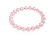 Bling Jewelry Round Rose Pink Simulated Pearl Bridal Stretch Bracelet 8mm