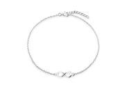 Bling Jewelry 925 Sterling Silver Infinity Figure Eight Anklet Bracelet 9in