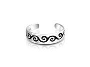 Bling Jewelry Mid Knuckle Ring Swirl 925 Sterling Silver Scroll Toe Rings