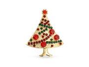 Bling Jewelry Christmas Tree Brooch Simulated Garnet Crystal Gold Plated