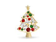 Bling Jewelry Christmas Gifts Christmas Tree Pin Green Crystal Gold Plated FAJ DBH00828