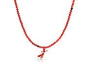 Bling Jewelry Red Simulated Carnelian Prayer Bead Necklace Wrap Bracelet